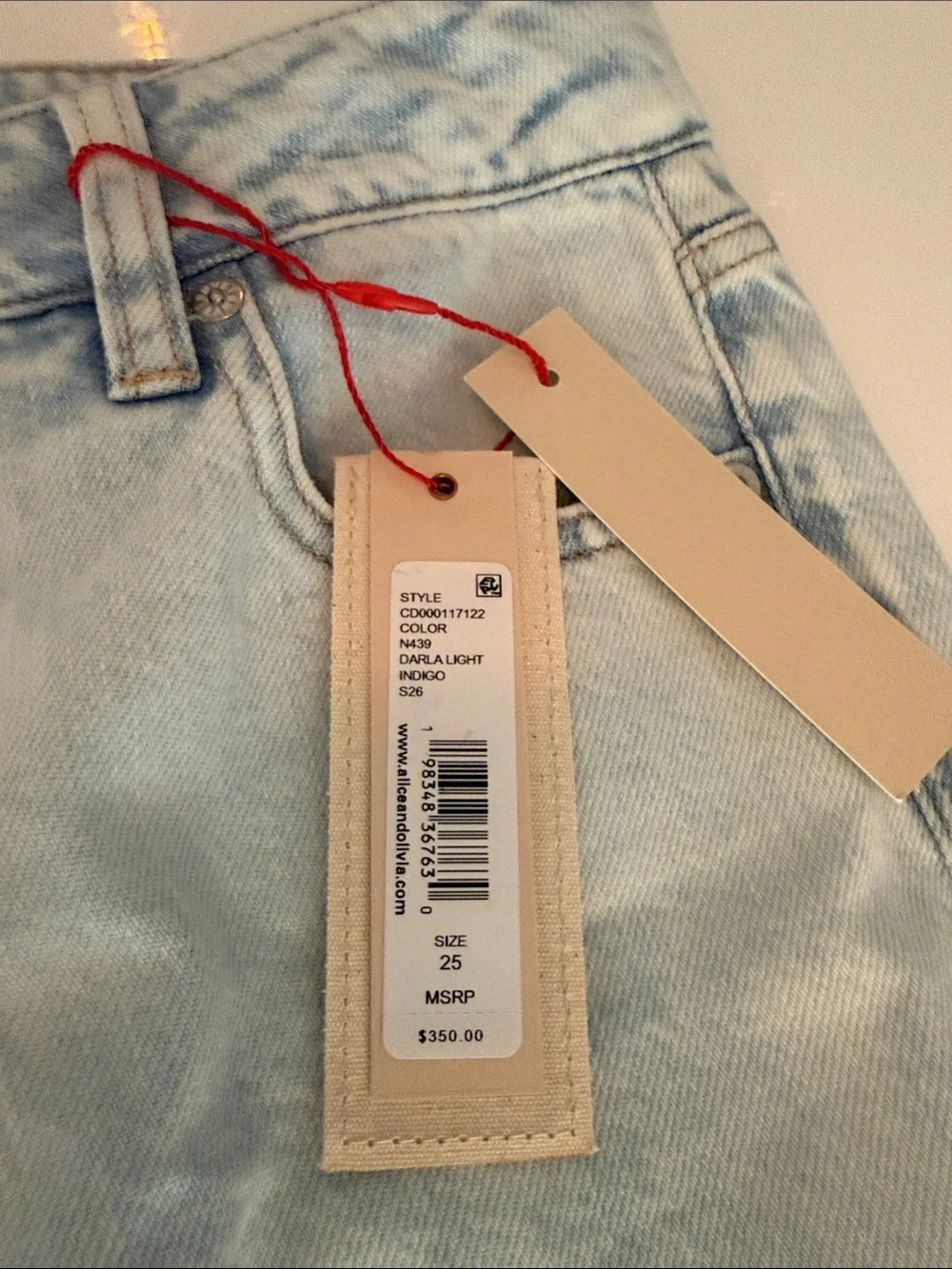 Alice + Olivia Indigo Low Rise Baggy Jean - Picture 2 of 4